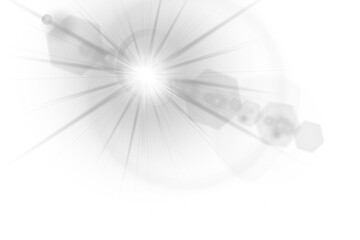 Wall Mural - Sunlight glare overlays suit photo and UI edits. Golden light radiates gently in circular formation. Warm light transitions create atmosphere and depth. Soft sun beam effect perfect for nature scenes