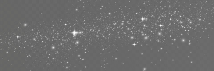 Wall Mural - bright glowing sparkles on a transparent background, resembling a starry or glittering effect