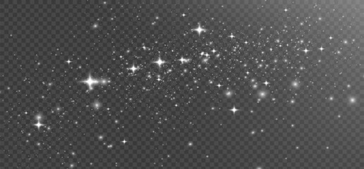 Wall Mural - bright glowing sparkles on a transparent background, resembling a starry or glittering effect