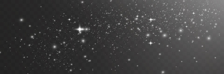 Wall Mural - bright glowing sparkles on a transparent background, resembling a starry or glittering effect