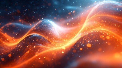 Wall Mural - flowing visual loop animating over a soft blur background