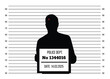 © Eugen - Mugshot of a Criminal in the Police Department Silhouette. Crime and law, legal action and detention concept