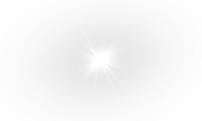 Wall Mural - png yellow star flashed with sparkles sun isolated on white background. soft glow without departing 