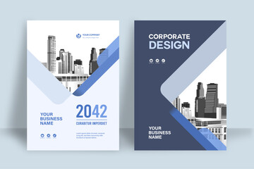Wall Mural - city background business book cover design template