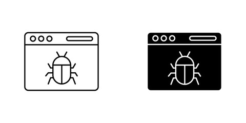 Bug icon vector illustration for web, ui designs