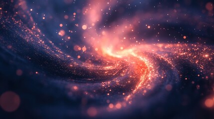 Wall Mural - vortex of swirling particles creating a sense of motion and depth
