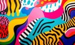 © Namdang - Vibrant Abstract Colorful Pattern with Fluid Shapes and Lines