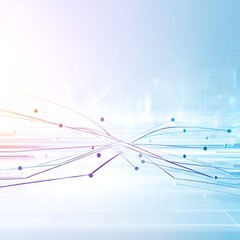 Poster - Abstract Network Connections on a Soft Light Blue Background Illustrating Modern Technology and Data Flow.