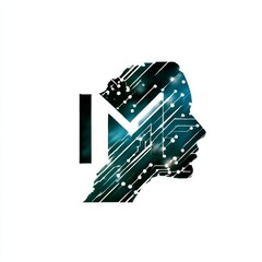 Fototapete - AI Mind: Abstract Digital Intelligence and Circuitry Integration for Technological Advancement