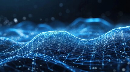 Abstract Digital Network Waveform