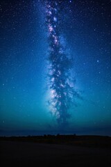 Wall Mural - a view of a long exposure of the milky and the stars