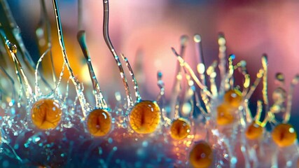Wall Mural - this footage showcases microscopic beauty in stunning detail. perfect for science enthusiasts and ed