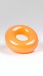 © Lailatul - Inflatable orange ring, translucent, slightly tilted on white background