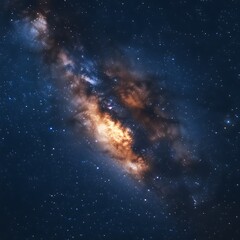 cosmic canvas of swirling nebulae and distant stars. a breathtaking view of the milky way's intricat