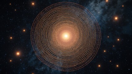 glowing sphere in space