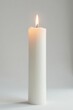 © Theerawat - Tall white candle, vast negative space, pure white background , white background, product, negative space