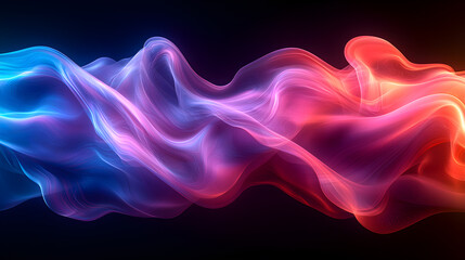 Wall Mural - a colorful, long, and curvy line of light