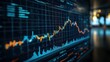 © andi - Financial data displayed on a monitor.  Detailed stock market chart showing fluctuating values