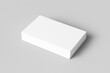 © Shootdiem - Blank white rectangular box mockup on gray background. Perfect for branding, packaging design, or product presentation visuals.