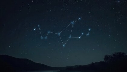 night sky, constellation, stars, dark, serene