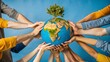 © Image - Green businesses and communities unite for Earth—volunteers drive global teamwork for sustainability