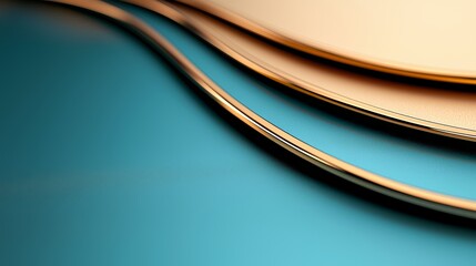 Aufkleber - Blue and gold striped background with a gold and blue line. The blue background is smooth and calming, while the gold line adds a touch of elegance and sophistication