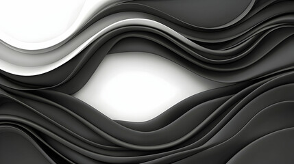 Wall Mural - abstract black and white torn paper background with wavy texture