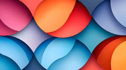 Wall Mural - abstract colorful circles pattern background