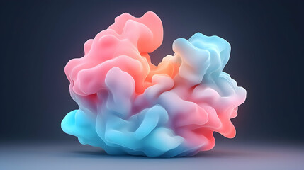 Wall Mural - abstract pink and blue celestial cloud formation