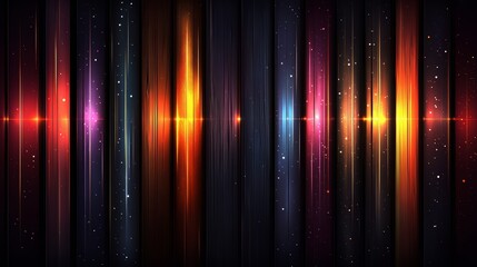 Poster - Colorful image of a rainbow with a black background. The rainbow is made up of many different colors, including red, orange, yellow, green, blue, and purple. The image has a dreamy