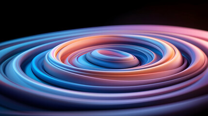 Wall Mural - abstract swirling galaxy with vibrant neon colors