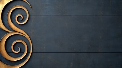 Aufkleber - Gold and blue design with a curved line that says S. It is a very artistic and creative design