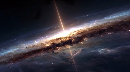Wall Mural - quasar alpha cosmic wonder deep space exploration astrophysical phenomenon celestial body galactic c