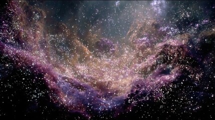 Wall Mural - the empty universe canvas dotted with colorful bioluminescent nebulae cosmic art exploring the wonde