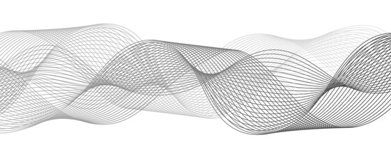 Leinwandbilder - Minimalist abstract wave design consisting of smooth. Design for brochure, flyer, banner, template, business wave lines background. Evoking digital flow and futuristic technology aesthetics.