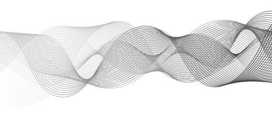 Fototapete - Minimalist abstract wave design consisting of smooth. Design for brochure, flyer, banner, template, business wave lines background. Evoking digital flow and futuristic technology aesthetics.