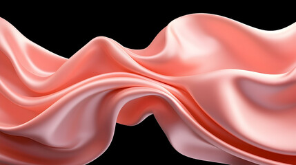 Wall Mural - flowing pink silk fabric: abstract wave texture