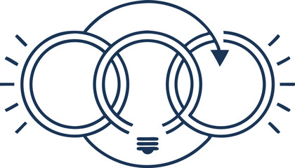 Idea symbol in minimalist flat design style with vector graphics for business and innovation 