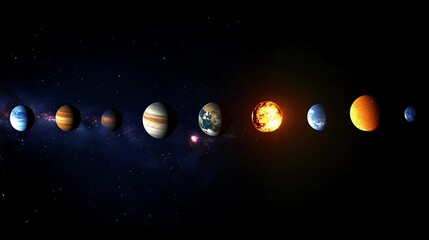 Wall Mural - a black and white photo of the planets in the solar system