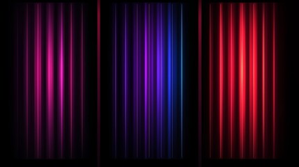 Fototapete - Three colorful stripes of red, purple and blue. The stripes are arranged in a row. The colors are bright and vibrant, creating a lively and energetic mood