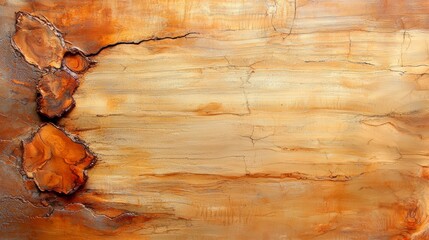 Poster - Wooden surface with a crack in it and a few pieces of wood sticking out of it. Scene is somewhat chaotic and disorganized