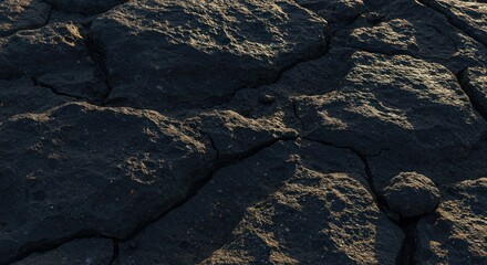 Poster - Rough Dark Rock Surface