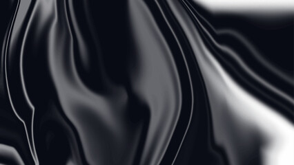 Wall Mural - Abstract Black Silk Fabric