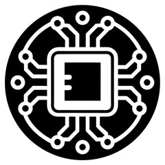 Wall Mural - this vector illustration displays a computer chip, a key symbol of technology in modern pcs and inte