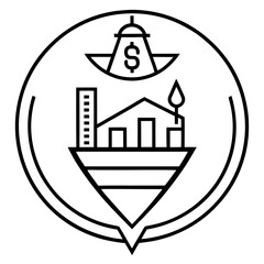 Wall Mural - a vector shield design illustrates a real estate logo symbol as a security emblem for a house