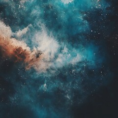 Wall Mural - abstract galaxy background with stars and nebula, computer generated image
