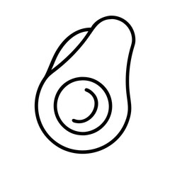 Wall Mural - avocado fruit illustration, healthy food concept, vector avocado drawing, outline avocado icon, simp