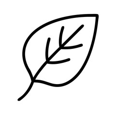 Wall Mural - isolated leaf vector drawing, simple leaf illustration, outline leaf clip art for design projects
