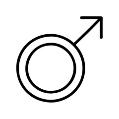Wall Mural - male gender symbol vector illustration, man sign, male symbol, gender icon, male gender identity ico
