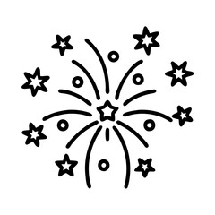 Wall Mural - celebration fireworks starburst festive event party new year's eve holiday sparkling burst explosion